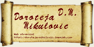 Doroteja Mikulović vizit kartica